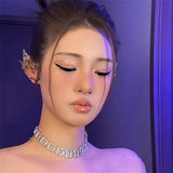 Personalized Retro Clip Earrings Hollow Butterfly Wings Earbone Clip Dark Elf Earrings European American Single Side Earrings