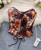 Sexy Painting Women Camisole Slim Fashion Vacation Summer Backless Y2K Elegant Ladies Temperament Tank Top