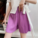 Getadme-Womens Shorts Summer Solid Color Loose Short Pants High Waist Sportswear Female Clothing Casual Fashion Shorts For Women