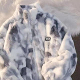 Jacket for Women 2023 Autumn Winter Warm Plush Pocket Stand Collar Streetwear Oversize Female Long Sleeve Zipper Thickened Coats