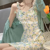 Women Summer Oil Panting Print Floral Midi Dress Vintage Female Strapless Party Camisole Dress Lady Boho Vestido robe платье
