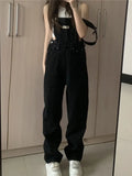 Getadme 1 Denim Jumpsuit Women Loose Vintage Preppy Style Overalls Female Fashion Streetwear Chic Girls Popular Harajuku