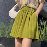 Getadme-Womens Shorts Summer Solid Color Loose Short Pants High Waist Sportswear Female Clothing Casual Fashion Shorts For Women