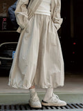 LANMREM Casual Skirt For Women High Elastic Waist Solid Color Loose Skirts Fashion Thin Female Clothing 2023 Spring New 2YA1050