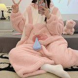 Pyjama d'hiver pour femme, combinaison pyjama, pyjama chaud à capuche, pyjama épais, vêtements de nuit, pyjama d'intérieur pour femme
