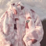 Jacket for Women 2023 Autumn Winter Warm Plush Pocket Stand Collar Streetwear Oversize Female Long Sleeve Zipper Thickened Coats