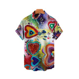 Getadme-3D Printed Men's Fashionable Casual Shirt With Hawaiian Style Lapel Short Sleeved Top Loose And Breathable Fresh Beach Trend