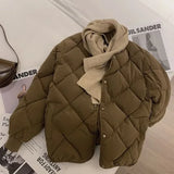 Getadme - Veste matelassée courte vintage pour femme, style rétro chic et élégant, chaude et légère, d'hiver, d'inspiration coréenne.