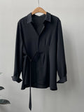 Shirts Women Design S-3XL Creativity Casual All-match Simple Pure Daily Stylish Korean Style Loose Office Ladies Spring Lace-up