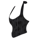 Women Summer Sexy Corset Crop Top Fashion Backless Crop Wrapped Elegant Tank Top