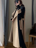 Getadme Elegant Women Woolen Coat Long Sleeve Streetwear Korean Fashion Jackets Loose Fairycore Vintage New Autumn Winter Coats