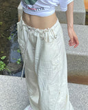 Getadme-Drawstring Casual Y2k Baggy Cargo Pants Women Low Waist Loose Sweatpant Joggers harajuku Wide Leg Trousers