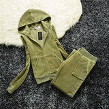 Getadme Juicy Tracksuit suit sets Woman Juicy Coutoure Outfit autumn Sweatshirt Trousers 2 Piece Set Velours Juciy Corture TrackSuits