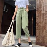 Getadme-Womens Harem Pants Ladies Vintage Streetwear Cargo Trousers Korean High Waisted Casual Bottoms Women Clothing Sweatpants