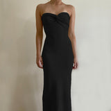 Getadme  Strapless Knit Maxi Dresses For Women Summer Beach Party Bodycon Dress Off-Shoulder Twist Knitting Evening Backless Dress