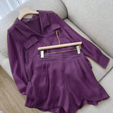 Summer Outfit For Woman 2023 Shorts Suits Long Sleeve Blouses High Waist Pants New Two Pieces Suit Ladies Holiday Jogger Sets