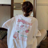 Getadme-Korean Harajuku T Shirts Women Kawaii Gothic Tops Casual Cotton Tshirt Sweet Girl Cute Printed Shirts White Tees Summer
