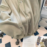 Getadme-American Style Retro Design Sense Four Pointed Star High Collar Hooded Sweater for Men and Women Trend Winter Thick Top Coat