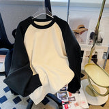 Getadme New Autumn y2k Hoodies Women Harajuku Patchwork Hoodie Clothes long sleeve oversized Sweatshirts Korean thin Sweatshirt pullover