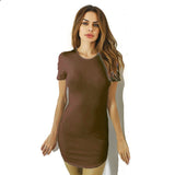 Getadme-Cotton Short Sleeve Dresses Women Soild Color Bodycon Slim Package Hip Mini Dress Female Clothing