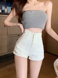 White Jeans Shorts Women Summer 2023 High Waisted Mini Hot Short Jeans For Ladies Tight Women's Denim Shorts For Women Black