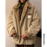 Nouvelle collection automne-hiver femme : veste matelassée chaude en velours côtelé peluche style rétro japonais