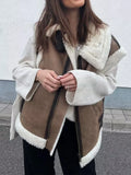 Getadme 2 Women  Autumn New Fashion Fur In One Waistcoat Vintage Sleeveless Female Vest Coat Chic Tops