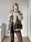 Getadme 2 Women  Autumn New Fashion Fur In One Waistcoat Vintage Sleeveless Female Vest Coat Chic Tops