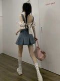 Getadme-Denim Skirts Women S-5XL Ripped Mini Y2k Clothes Girlish Vintage Hotsweet Personal High Street Kawaii Temper Fashion American