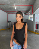Getadme WhereMery Fashion O-neck Sleeveless Tank Top Sexy Ruffles Backless Irregular Crop Tops Summer Casual Streetwear Women Camis