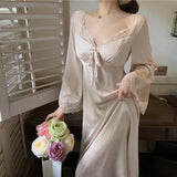 Getadme  Ruffle Design Loose Solid Long Sleeve Maxi Dresses for Women Vintage Korean Fashion Clothing Chic Retro Minimalist Style O Neck