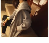 한국 디자인 여성 의류 롱 튜닉 우아한 카디건 코트 빈티지 여성 후드 롱 오버코트