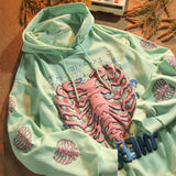 Getadme Y2K Pink Skeleton Hoodies Women Autumn Streetwear pullover Goth  Sweatshirts Harajuku Grunge Oversized Winter Hoodies Female