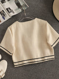 Streetwear Fashion Summer Two Piece Set Women Crop Top Shirt Blouse + Wide Leg Pant Suits Vintage Jacket Coat Pants 2 Piece Set