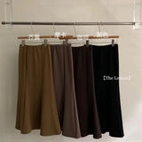 Jupe femme tendance, unie, taille haute, élégante, décontractée, style streetwear, design basique et facile à assortir.