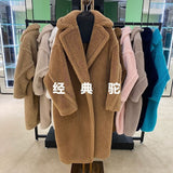 Women's Coat Teddy Bear Fur Coat Women Alpaca Coat Women Wool Coat Loose Coats Winter Warm Thicken Coat Women Classic Red Coat