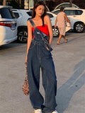 Getadme Women's Jeans Y2K Korean Fashion Overalls Women Denim Autumn Loose Wide Leg Pant Vintage Female Blue Baggy Pants Aesthetic