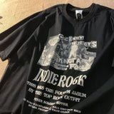 Retro fried street printing national tide T-shirt Korean version men and women couples all match loose casual clothes y2k tops