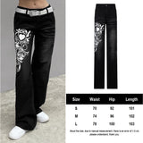 Getadme Women's Jeans Y2K Korean Fashion Overalls Women Denim Autumn Loose Wide Leg Pant Vintage Female Blue Baggy Pants Aesthetic