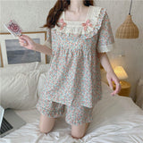 Getadme Pajama Sets Women Lace Tender Plaid Minimalist Casual Homewear Basic New Hot Sale Summer Comfortable Popular Sweet Cute Classic