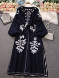 Sweet Style Y2K Women Nice Foreve Dress Embroidery Patchwork Tassel Lace-up Robe Femme Dresses Spring Summer New