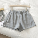 Getadme Women Shorts Solid Cotton Cozy Simple Casual Loose Hipsters Running Breathable All-match Streetwear Hot Teens Wide Leg Bottoms